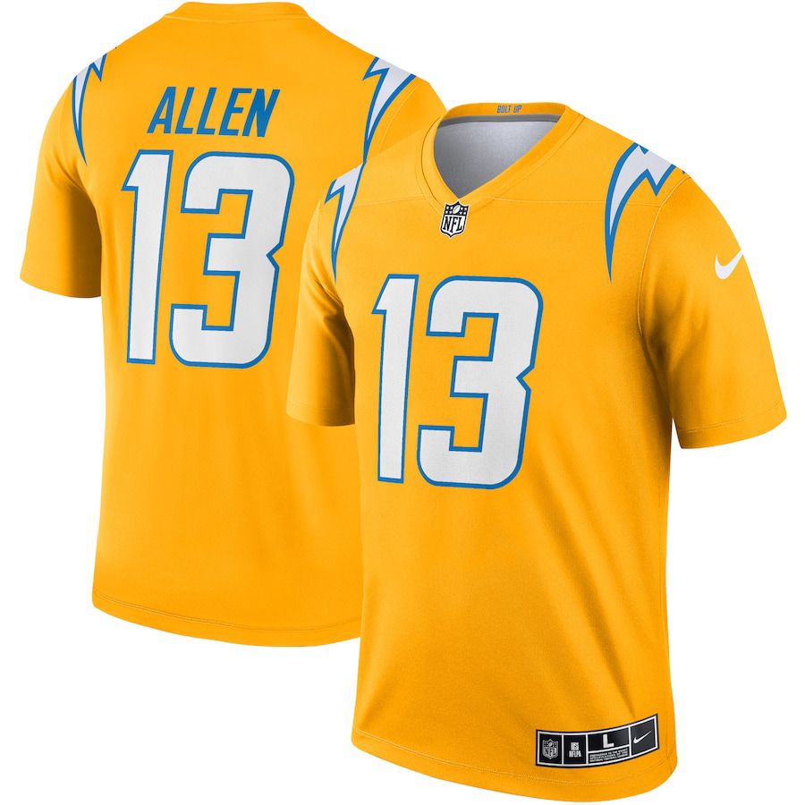 Men Los Angeles Chargers 13 Keenan Allen Nike Gold Inverted Legend NFL Jersey